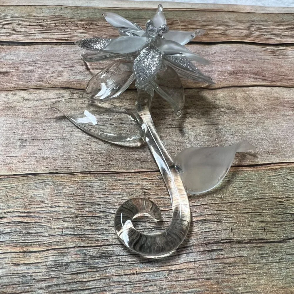 Blowen Glass Poinsettia Christmas Ornament 6” - Picture 10 of 10